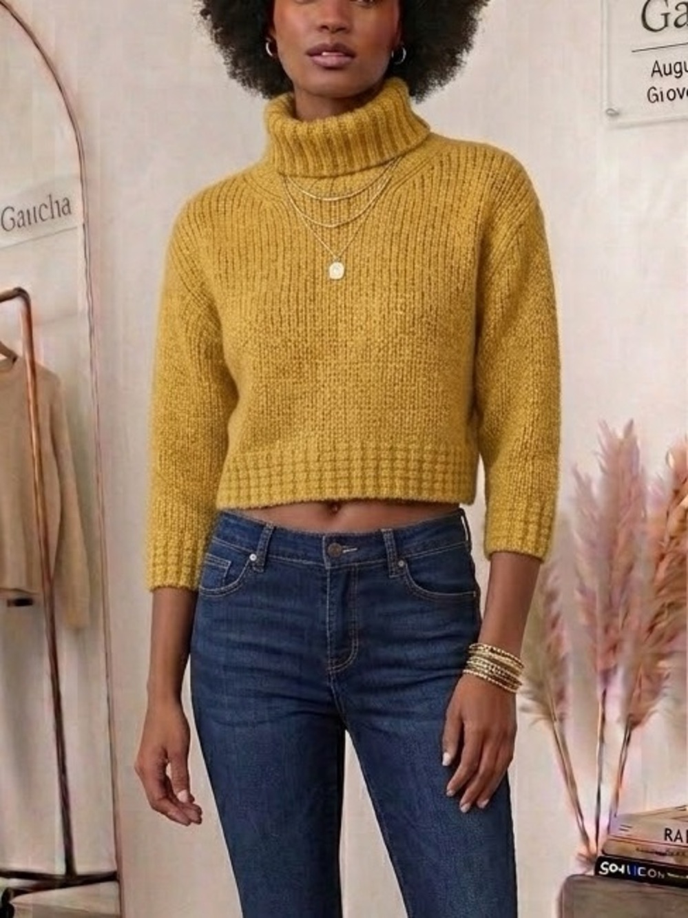 J. Crew Lambswool Blend Turtleneck Sweater